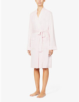 Thumbnail for your product : Derek Rose Lara belted stretch-jersey robe