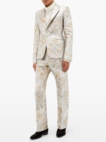 Thumbnail for your product : Paco Rabanne Single-breasted Paisley-brocade Suit Jacket - Silver