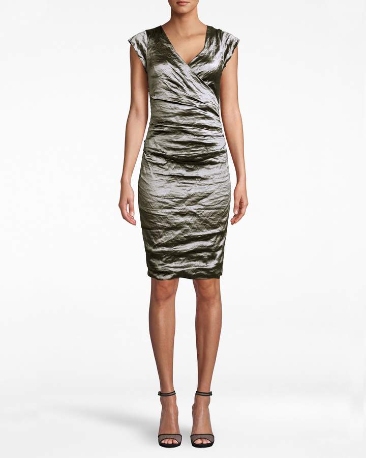 cap sleeve wrap dress