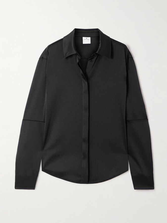 Courreges Satin Shirt - Black