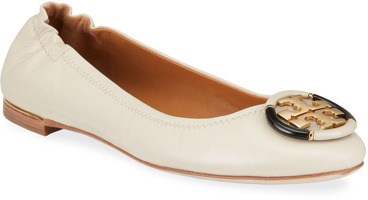 cream flat shoes