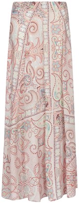 paisley print maxi skirt