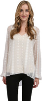 Thumbnail for your product : Zoa V Neck Bell Sleeve Blouse in White