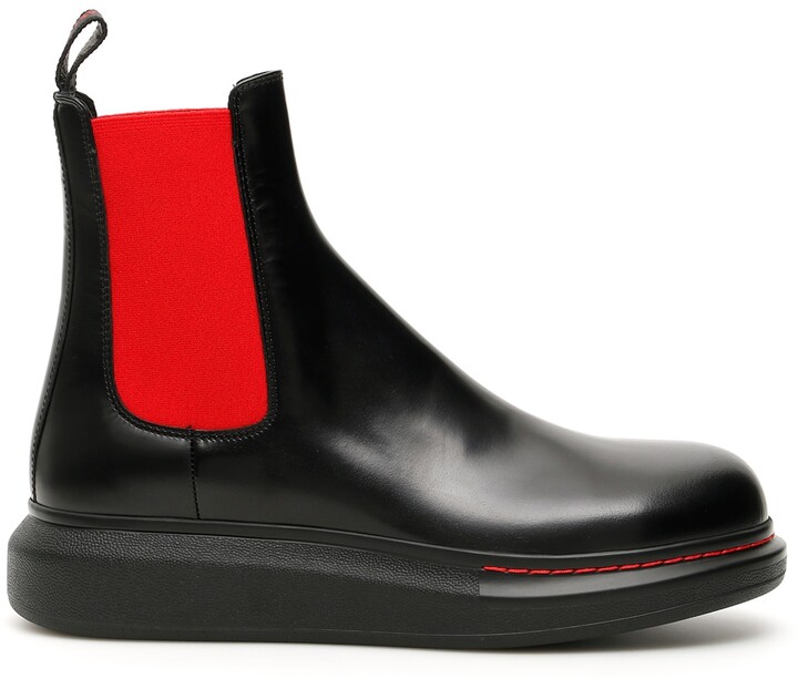 red soled boots