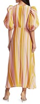Thumbnail for your product : Silvia Tcherassi Fidelia Puff-Sleeve Silk Midi Dress