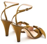 Thumbnail for your product : MARC JACOBS, RUNWAY Runway - Crystal-embellished Bow Grosgrain Sandals - Khaki