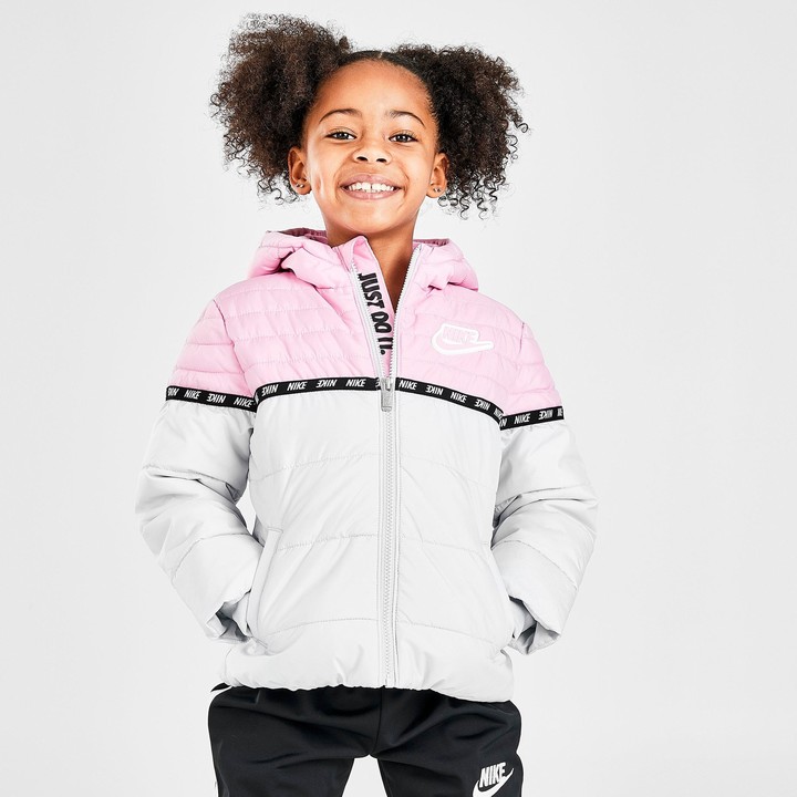 Nike Girls' Little Kids' Taped Colorblock Puffer Jacket - ShopStyle