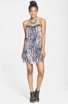 Thumbnail for your product : WANT & NEED Print Lace Inset Skater Dress (Juniors)