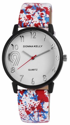 Donna Kelly Womens Analogue Quartz Watch with Leather Strap 191272100002