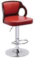 Thumbnail for your product : Walnew Walnut Bentwood Bar Stools with PU Leather ,Blue,1 Piece