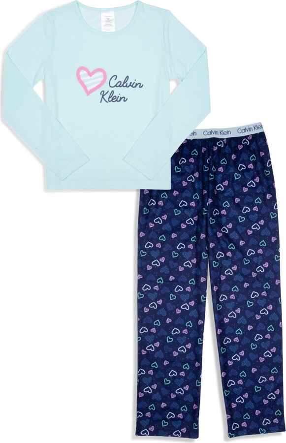 Calvin Klein Big Girls 2-Piece Pajama Set - ShopStyle