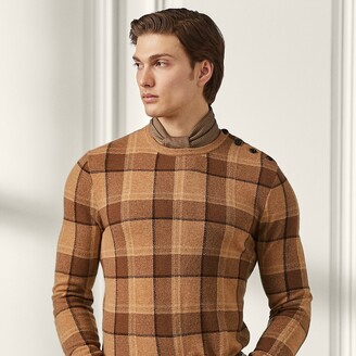 mens shoulder button sweater