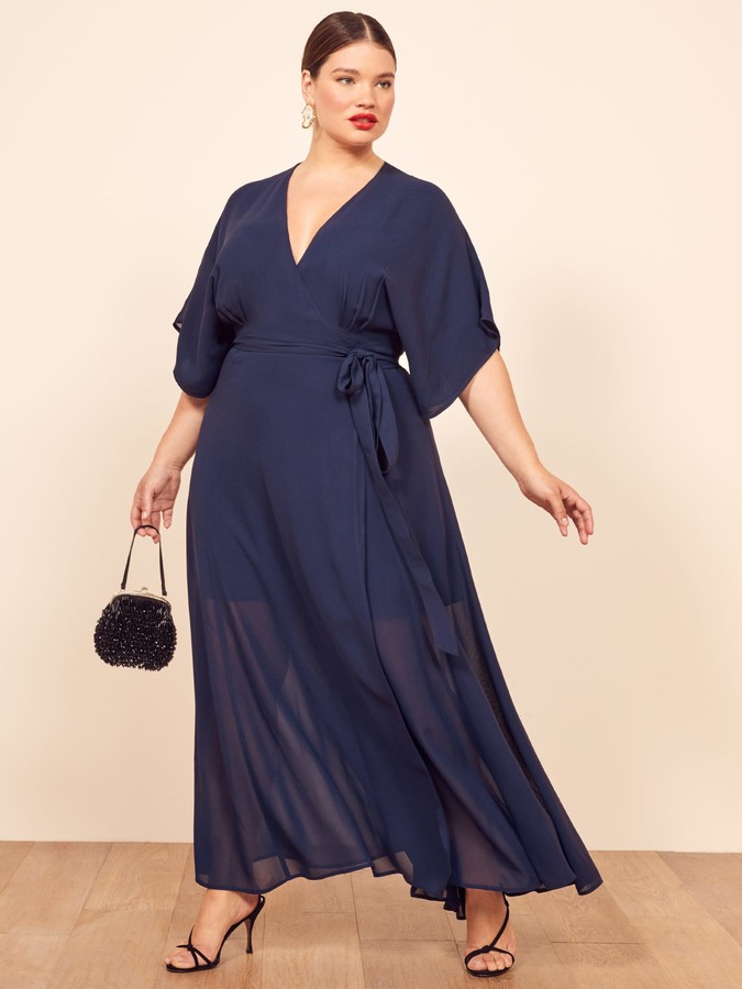 reformation winslow wrap dress