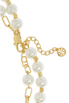 Thumbnail for your product : Tory Burch Tilde gold-plated, faux pearl and crystal necklace