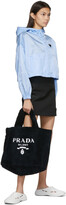Thumbnail for your product : Prada Black & White Terry Tote Bag