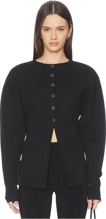 Good American Exaggerated Sleeve Cardigan