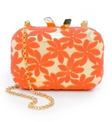 Thumbnail for your product : Kotur Margo Clutch with Drop In Chain & Floral Lace