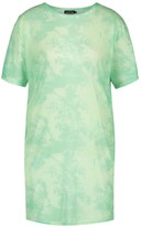 Thumbnail for your product : boohoo Tie Dye Mesh T-shirt Dress