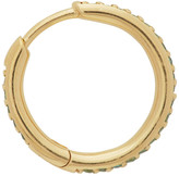 Thumbnail for your product : Maria Black Gold and Green Mica Huggie Hoop Earring
