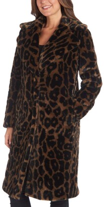 KENDALL + KYLIE Women's Faux Fur Coat