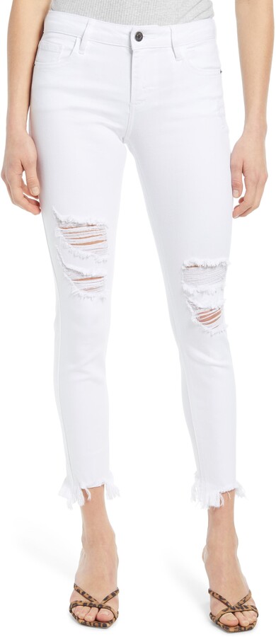 Ripped White Jeans | Shop the world's largest collection of fashion |  ShopStyle