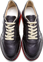 Thumbnail for your product : Maison Margiela Grey Metallic Leather Sneakers