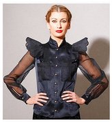 Thumbnail for your product : KahriAnne Kahri by Kerr Cherry Lips Silk Top
