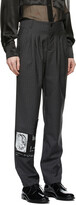 Thumbnail for your product : Enfants Riches Deprimes Grey Pinstripe Assemblage Pleated Trousers