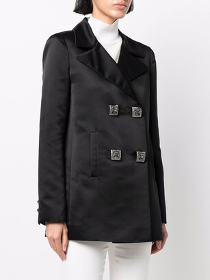 Chanel Pre Owned 2010 Double-Breasted Silk Blazer