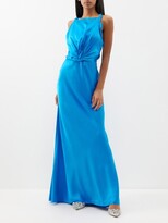 Twisted Silk-satin Gown 