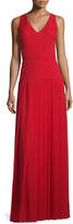 Thumbnail for your product : St. John Silk Georgette V-Neck Gown, Paprika