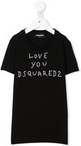 Thumbnail for your product : DSQUARED2 Kids Love You DSQ2 crew-neck T-shirt