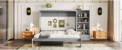 Space-saving Queen Murphy Bed Wood Contemporary Ideal For Small Spaces