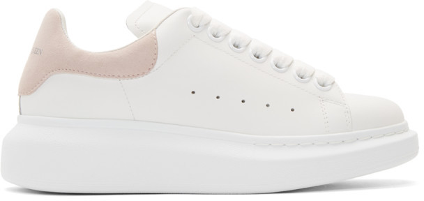 alexander mcqueen white & pink oversized sneakers