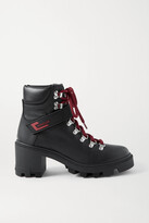 Thumbnail for your product : Moncler Carol Rubber-trimmed Textured-leather Ankle Boots