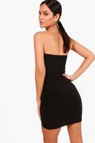 Thumbnail for your product : boohoo Bandeau Draped Side Bodycon Dress