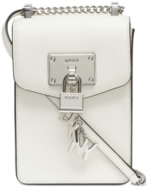 DKNY Elissa Pebble Leather Charm Chain Strap Crossbody, Created for Macy's  - ShopStyle Shoulder Bags