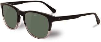 Vuarnet District Two-Tone Square Polarized Sunglasses, Black/Crystal