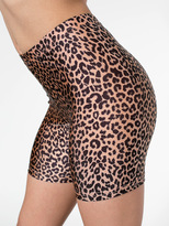 Thumbnail for your product : American Apparel Shiny Cheetah Printed Nylon Tricot Cycle Short