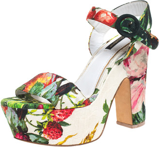 floral platform shoes