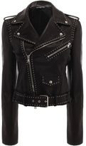 Thumbnail for your product : Alexander McQueen Studded Grainy Leather Biker Jacket