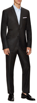 Versace Wool Solid Notch Lapel Suit