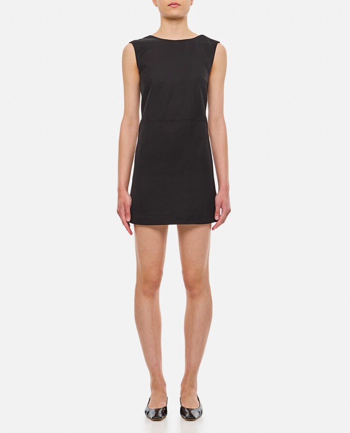 ワンピース Loulou Studio DRESS (MINGA BLACK) LOULOU DE SAISON Minga Textured Silk & Cotton Midi Dress