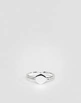 Thumbnail for your product : ASOS Sterling Silver Double Row Hexagon Ring