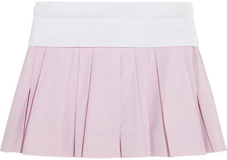 Alexander Wang Pleated cotton-piqué mini skirt