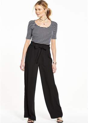 Very Wide Leg Crepe Palazzo Trousers