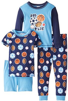 Gerber Little Boys' 4 Piece Cotton Pajamas