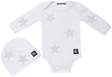 Bodysuits-rock star baby printed light cotton bodysuit hat