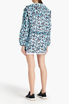 Thumbnail for your product : adidas by Stella McCartney Oversized floral-print shell hooded jacket