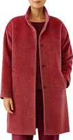 Thumbnail for your product : Eileen Fisher Brushed Stand Collar Coat